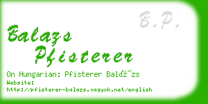 balazs pfisterer business card